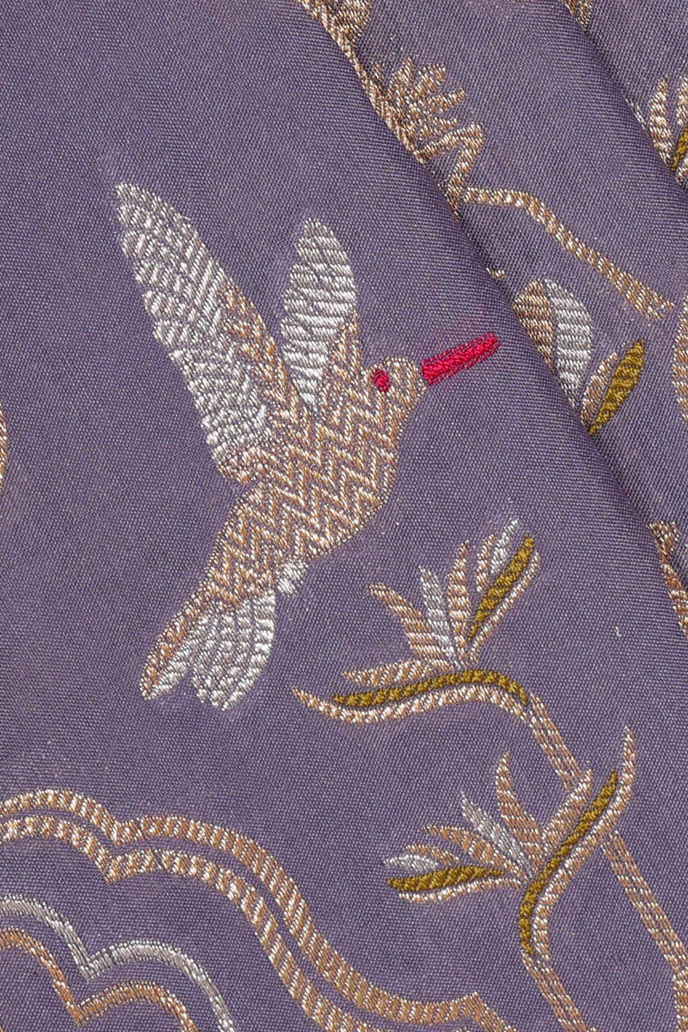 Image of Banarasi Silk Lavender Saree